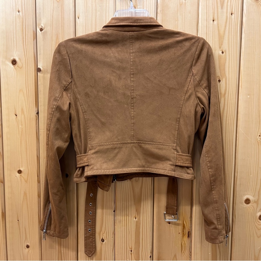 Ashley by 26 International Suede Cropped Moto Jacket, Large - Picture 10 of 10